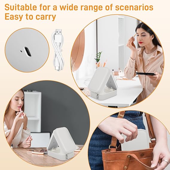 Estuche Maquillaje Portatil Espejo LED